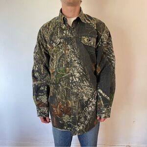 Camo Lightweight Shirt Jacket - Green & Brown